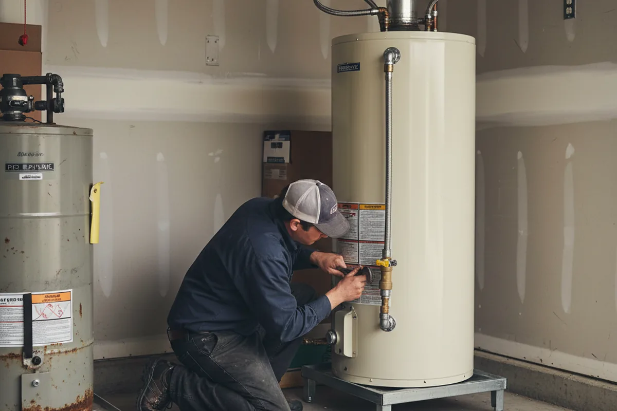 Water heater and shutoff valve replacement in Cressona