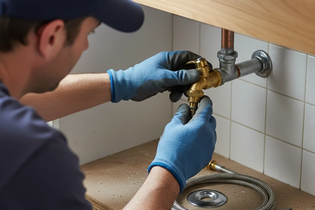 Shutoff valve and fitting work during Faucet and Fixture Repair in Cressona